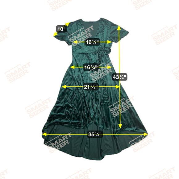 Simplee Plus Womens 2XL Wrap Ribbed Velvet Dark Academia Forest Green - Picture 8 of 8